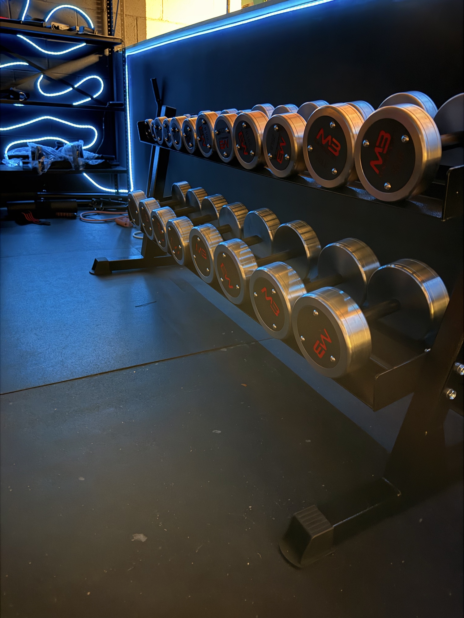Custom dumbbell rack